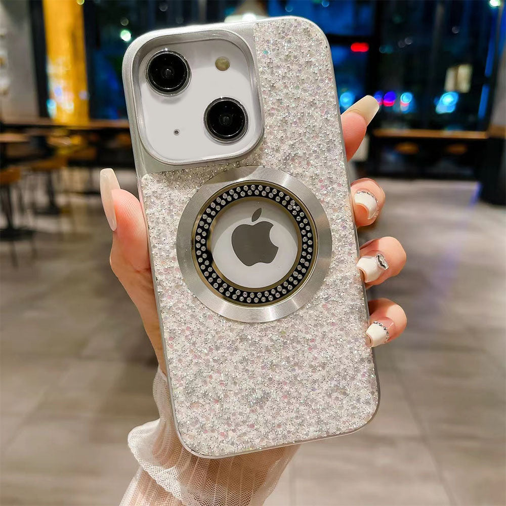 LuxuryKase LK083 Sparkling Powder Mag-Safe Wireless Charging Case for iPhone