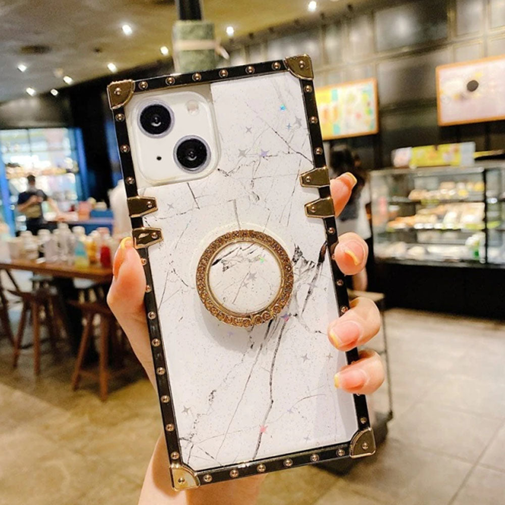 Us Lite Marble Texture Square Case For Iphone