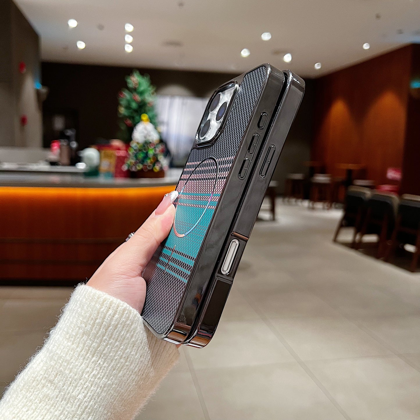 LuxuryKase Carbon Fiber Magnetic Case | Compatible with Mag-Safe | Slim Shockproof Protective Cover | Precise Cutouts & Anti-Scratch | Wireless Charging Support For iPhone & Samsung