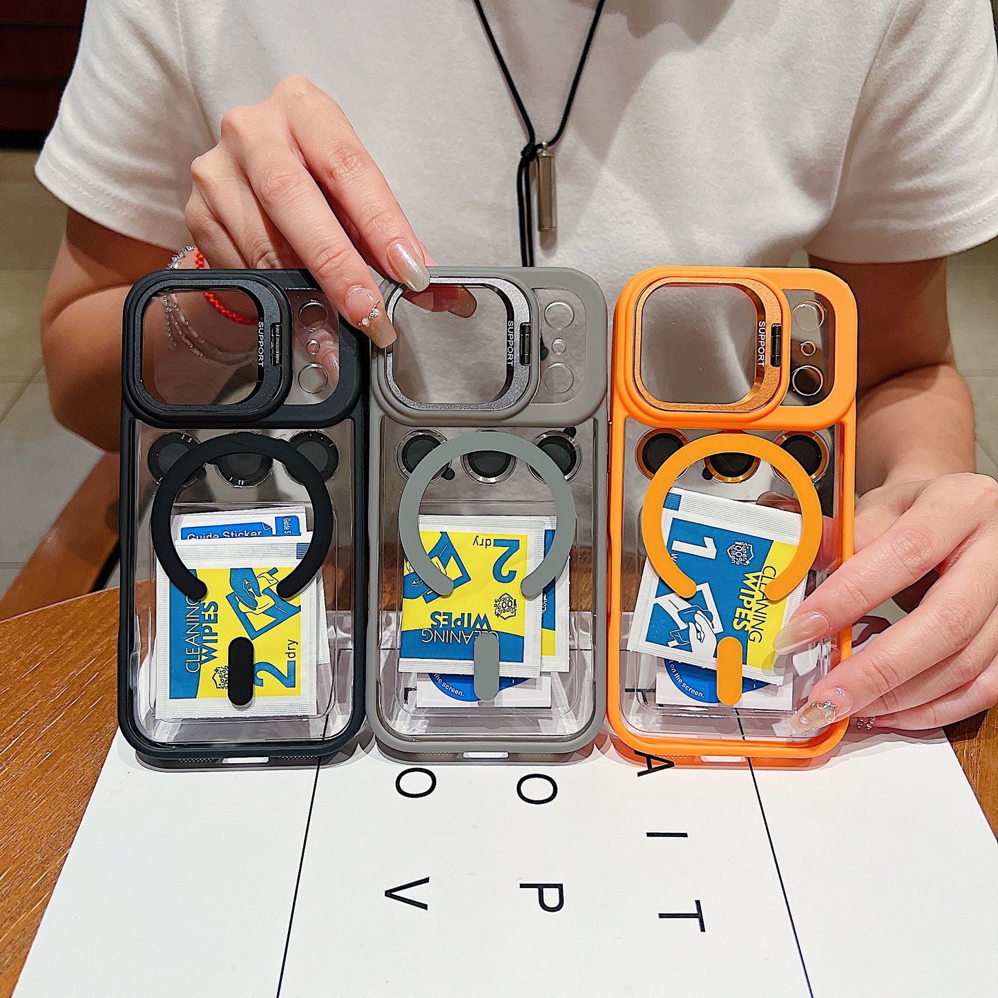 LuxuryKase LK174 Magnetic Mag-Safe Stand Lens Protector Case Cover For iPhone