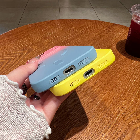 LuxuryKase Gradient Mag-Safe Case | Soft Silicone Shockproof Cover with Camera Protection | Slim Lightweight Design | Smooth Touch & Durable For iPhone 17 Series