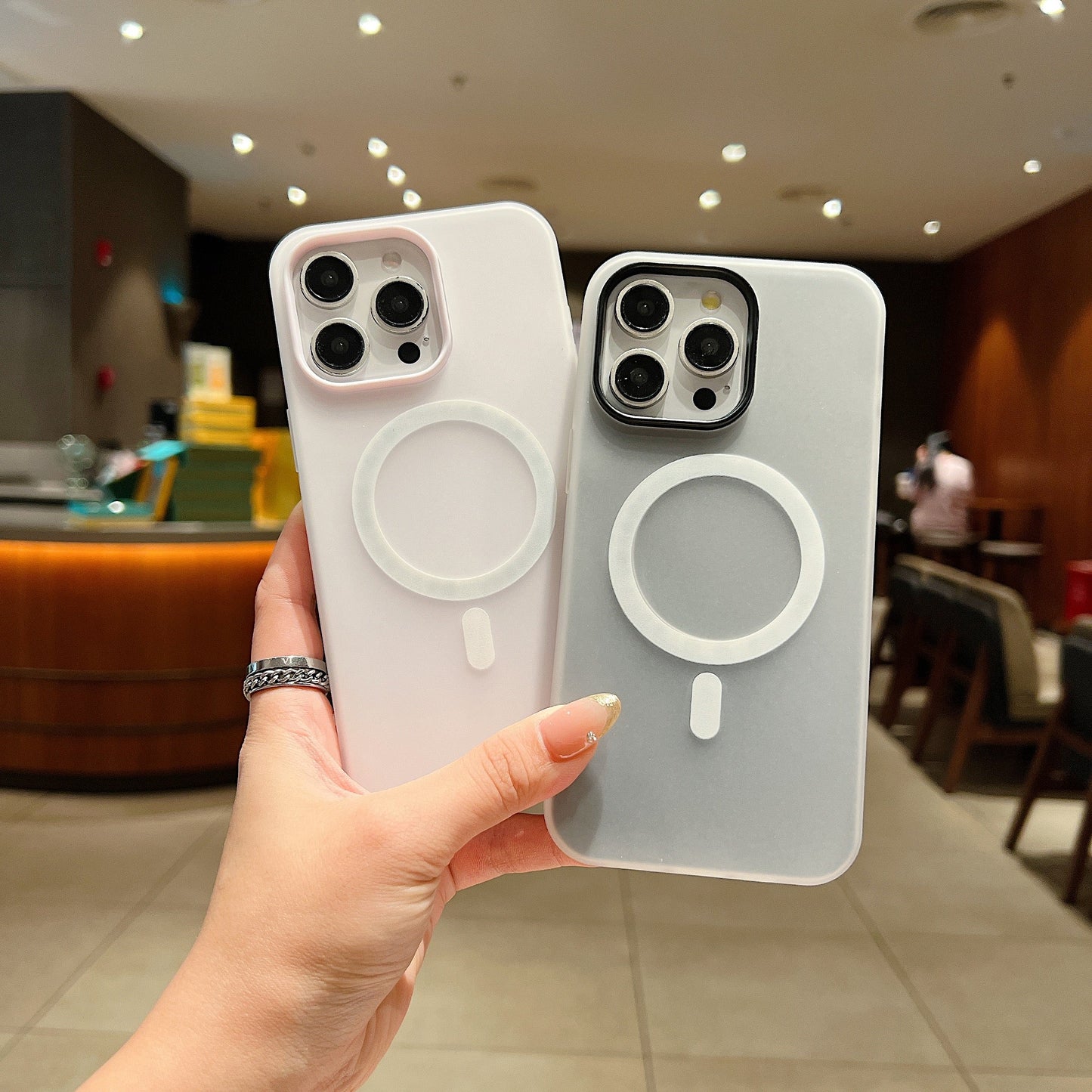 LuxuryKase Magnetic Silicone Candy Case | Mag-Safe Compatible | Slim Protective Case | Lightweight & Flexible | Wireless Charging | Soft Matte Finish For iPhone