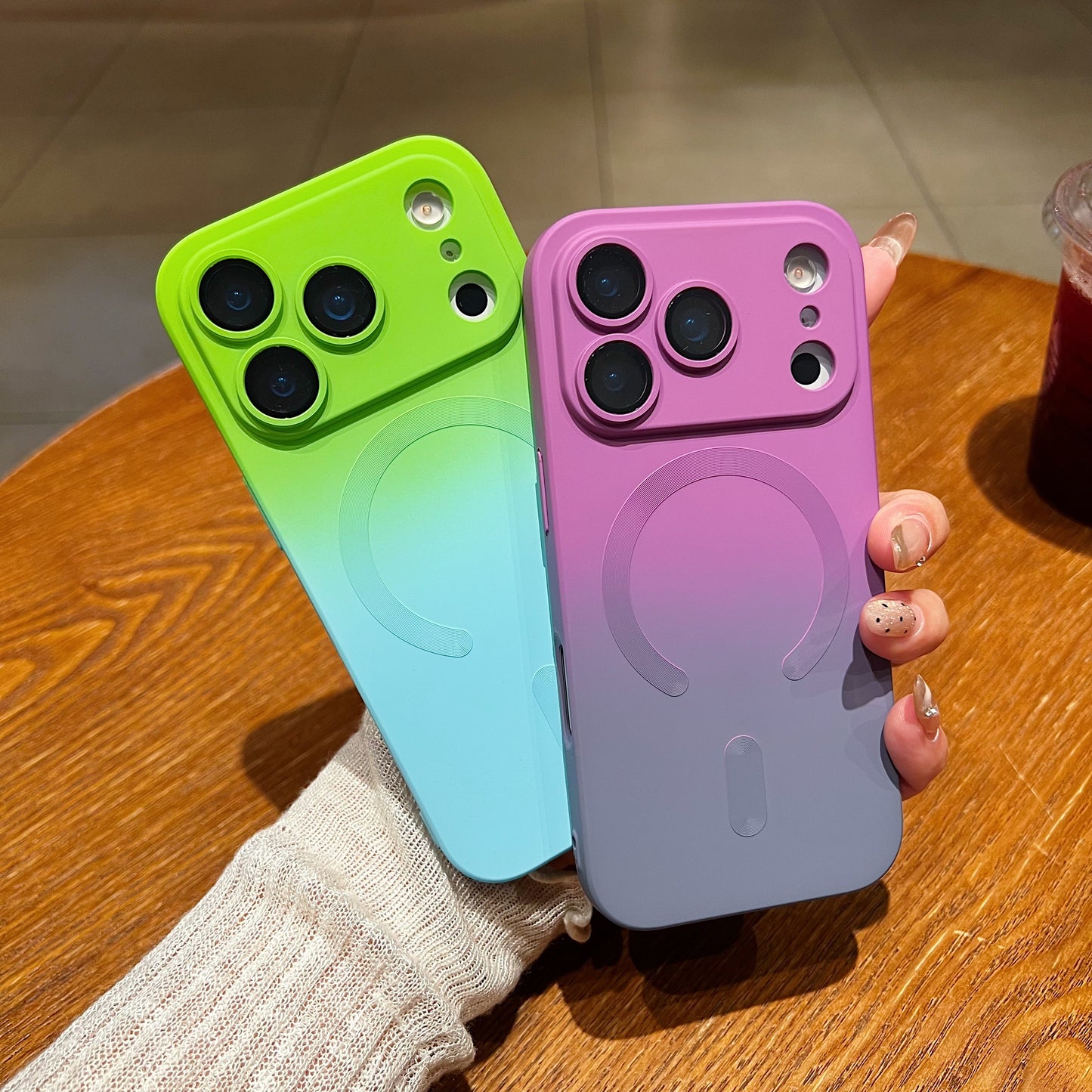 LuxuryKase Gradient Mag-Safe Case | Soft Silicone Shockproof Cover with Camera Protection | Slim Lightweight Design | Smooth Touch & Durable For iPhone 17 Series