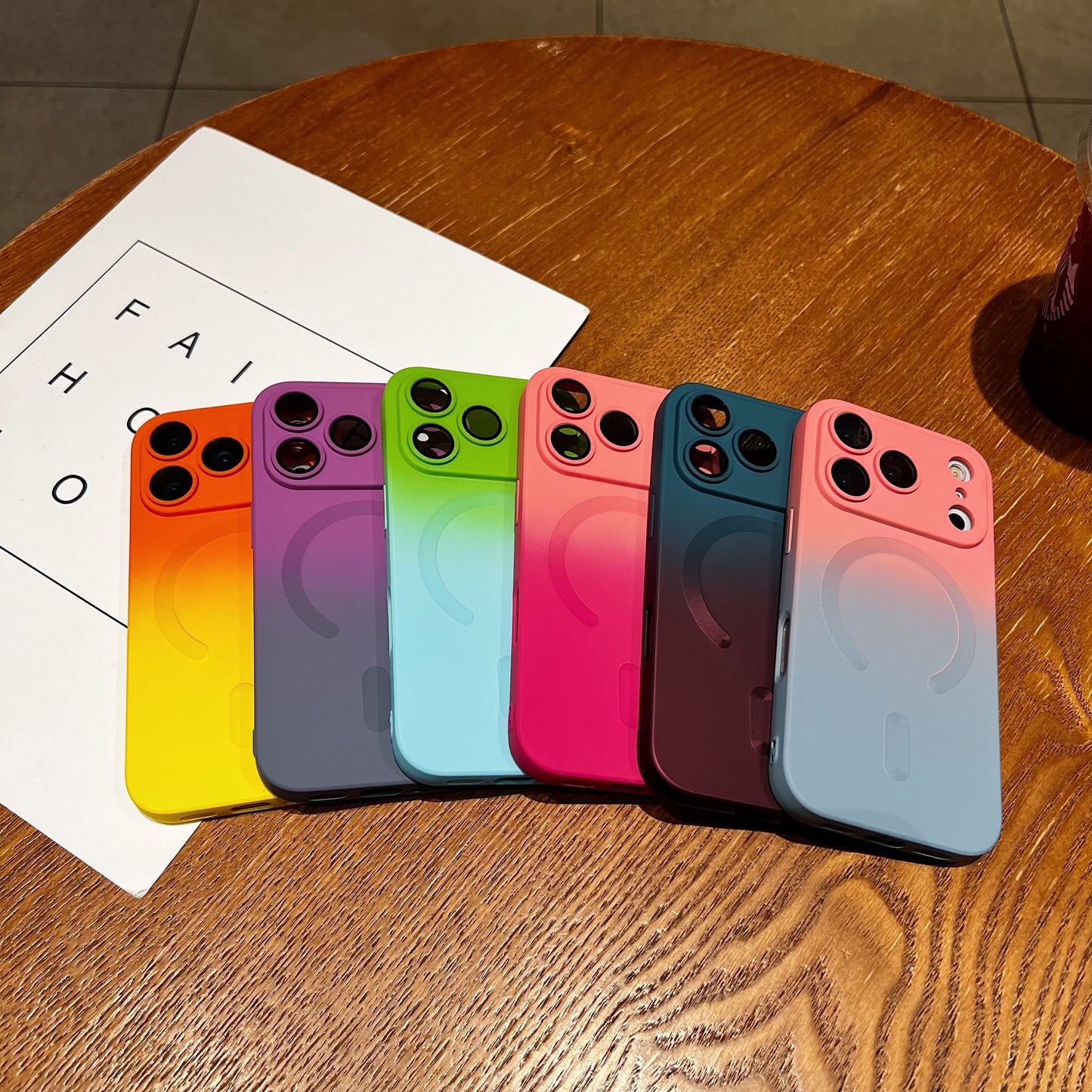 LuxuryKase Gradient Mag-Safe Case | Soft Silicone Shockproof Cover with Camera Protection | Slim Lightweight Design | Smooth Touch & Durable For iPhone 17 Series