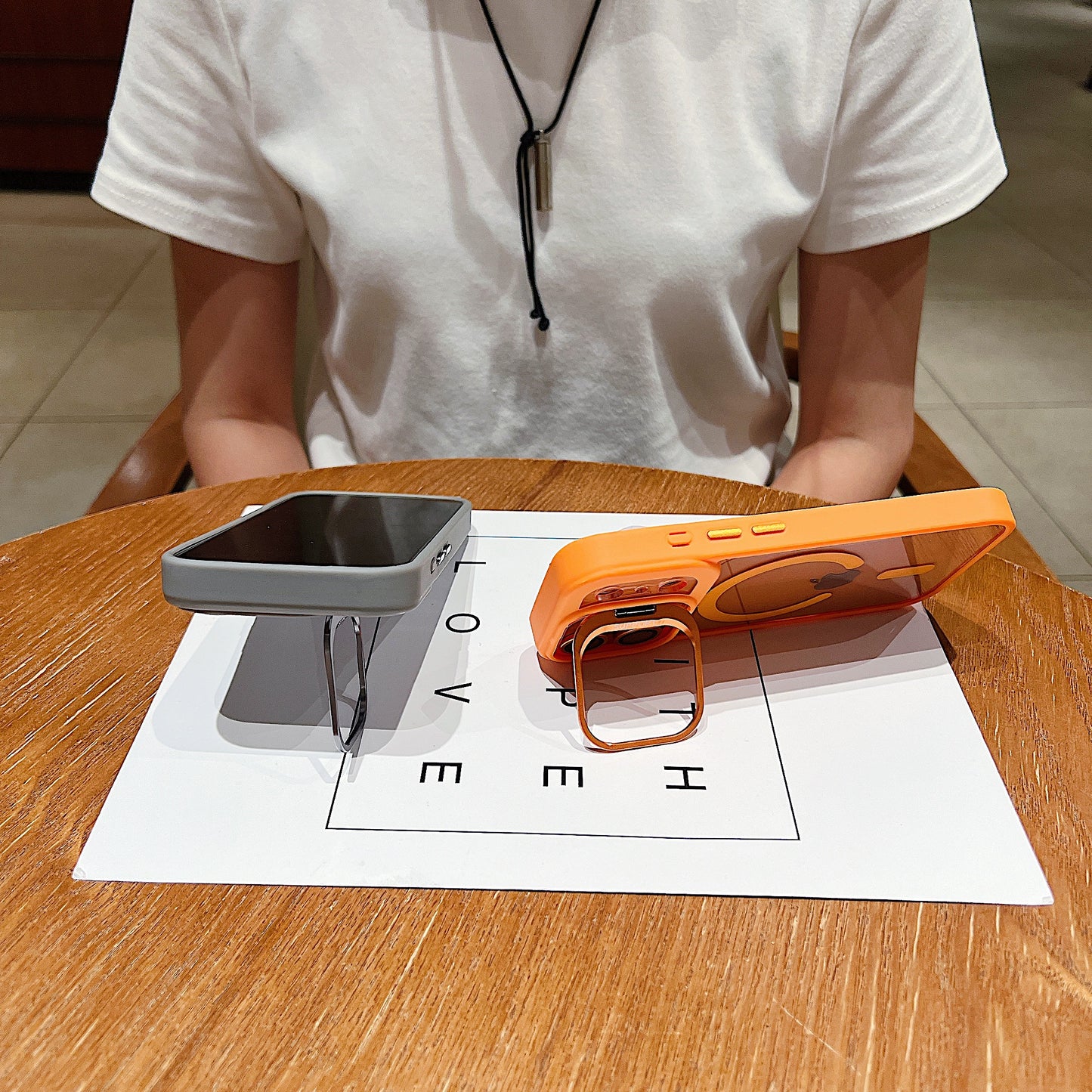 LuxuryKase LK174 Magnetic Mag-Safe Stand Lens Protector Case Cover For iPhone