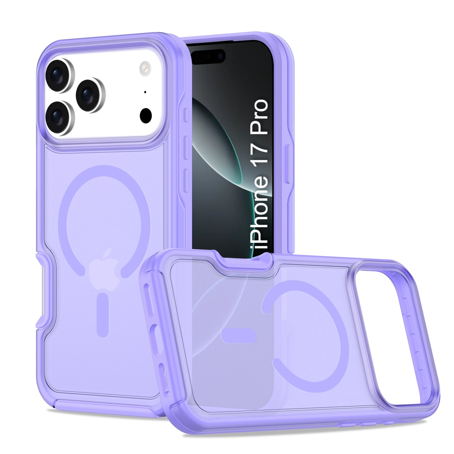 LuxuryKase Shockproof Transparent Matte Back Cover | Mag-Safe Compatible | Camera Protection | Soft TPU Edge | Anti-Yellowing For iPhone 16 & 17 Series