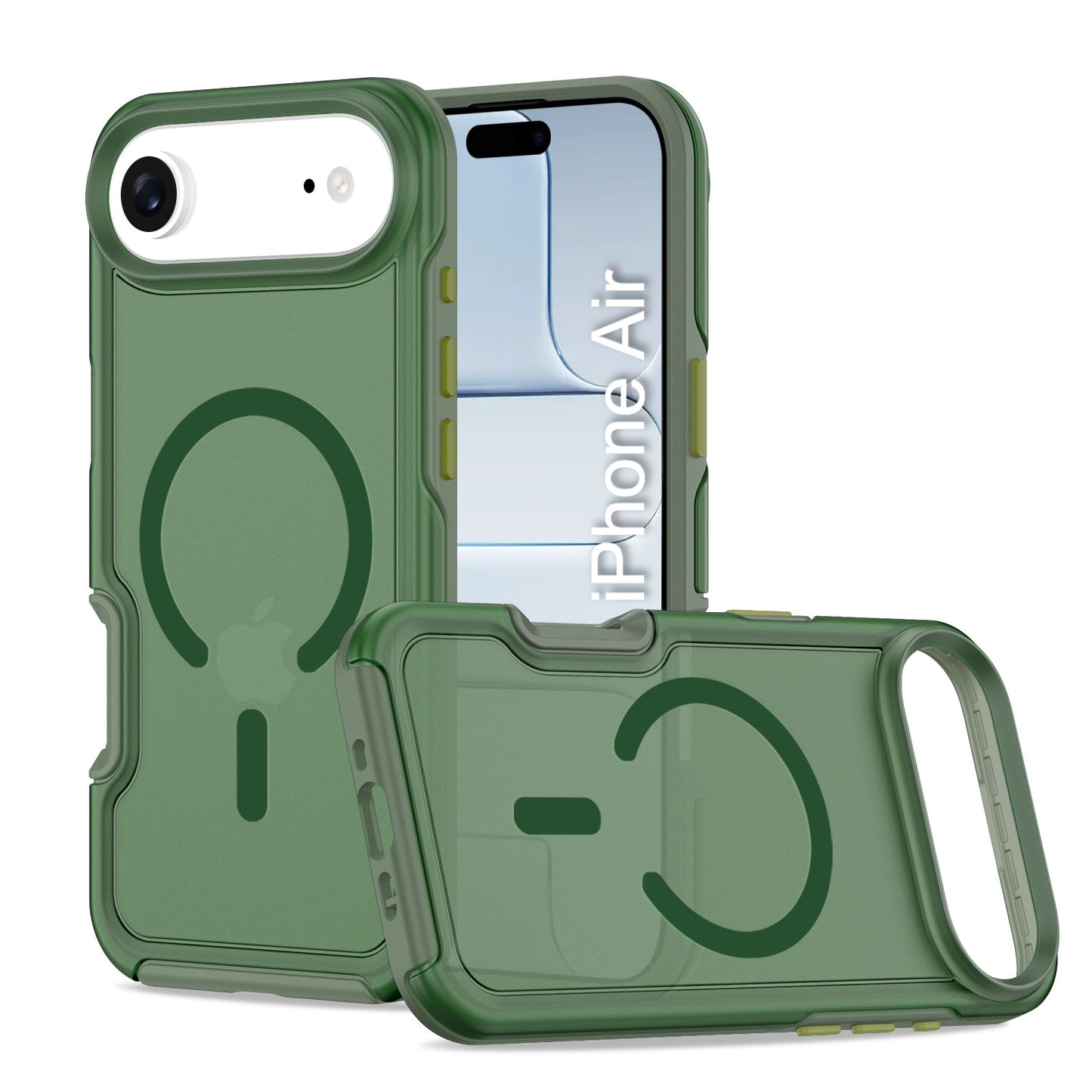 LuxuryKase Shockproof Transparent Matte Back Cover | Mag-Safe Compatible | Camera Protection | Soft TPU Edge | Anti-Yellowing For iPhone 16 & 17 Series