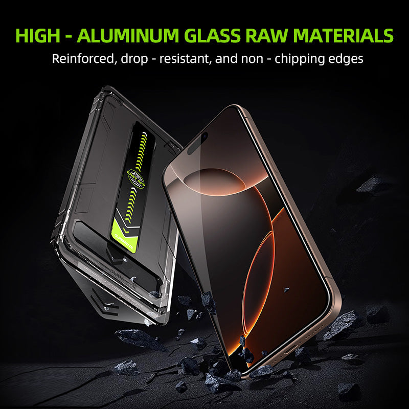 US LITE Tempered Glass Screen Protector | Align Tray | Shatterproof Screen Protection | 9H Hardness | Bubble-Free | Easy Installation Tool Kit For iPhone & Samsung Series
