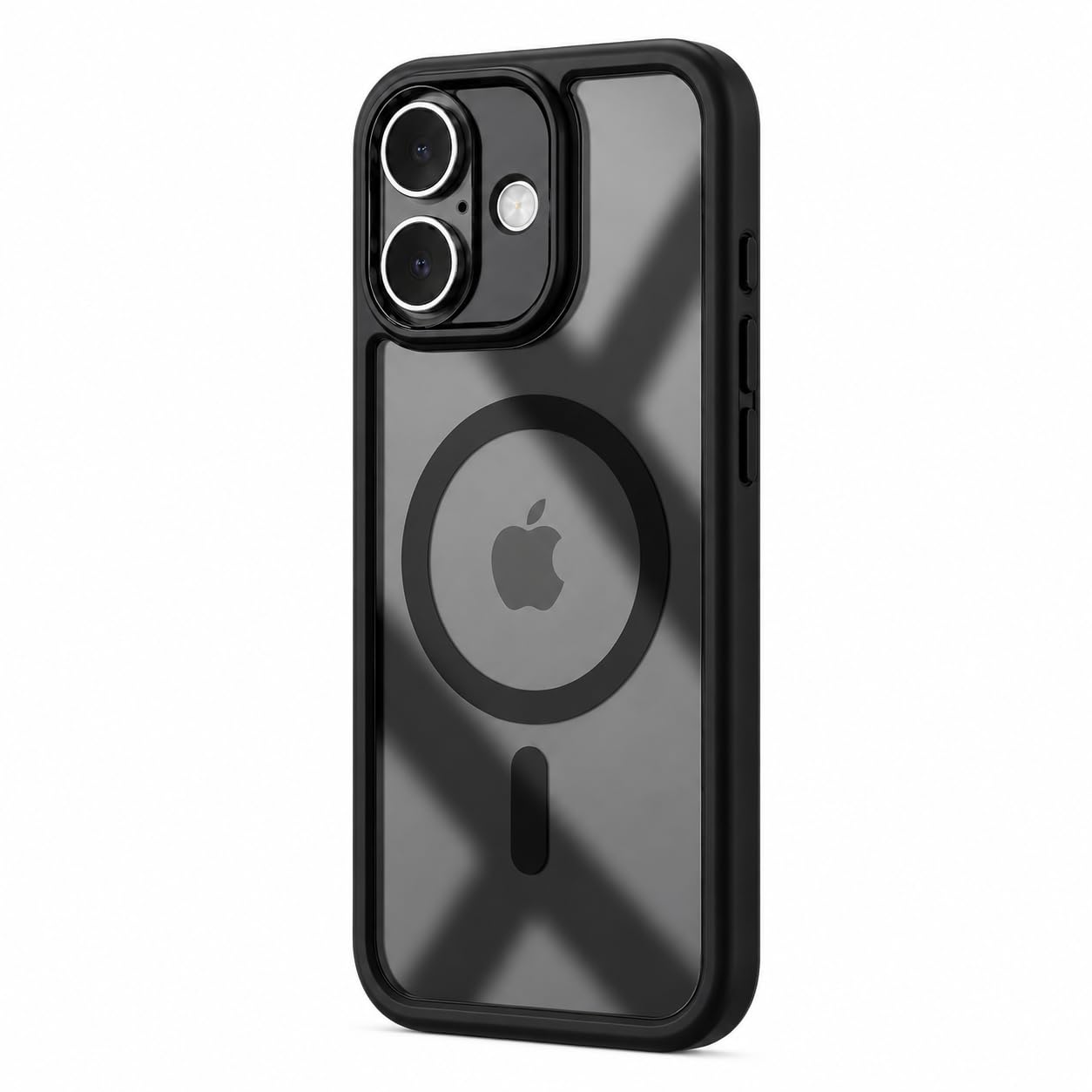 LuxuryKase Ultra-Hybrid MagSafe Clear Case | Crystal Transparent Back | Soft TPU Bumper & Hard PC Back | 360° Slim Shockproof Protection | Metallic Finish Buttons For iPhone 17 & 17 Pro Series