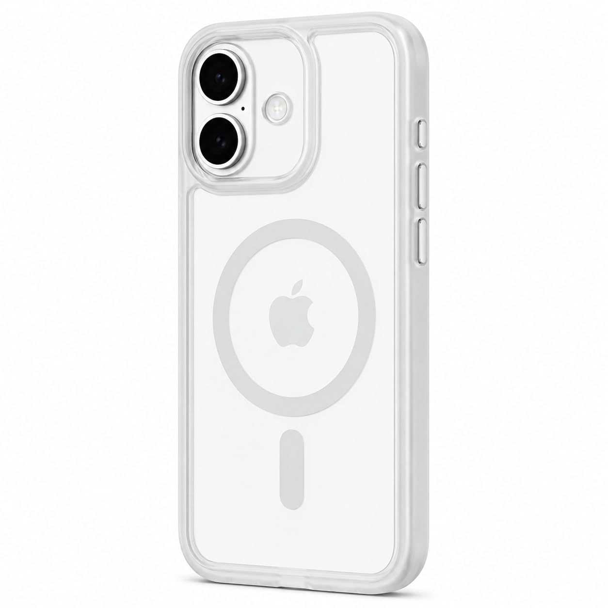 LuxuryKase Ultra-Hybrid MagSafe Clear Case | Crystal Transparent Back | Soft TPU Bumper & Hard PC Back | 360° Slim Shockproof Protection | Metallic Finish Buttons For iPhone 17 & 17 Pro Series