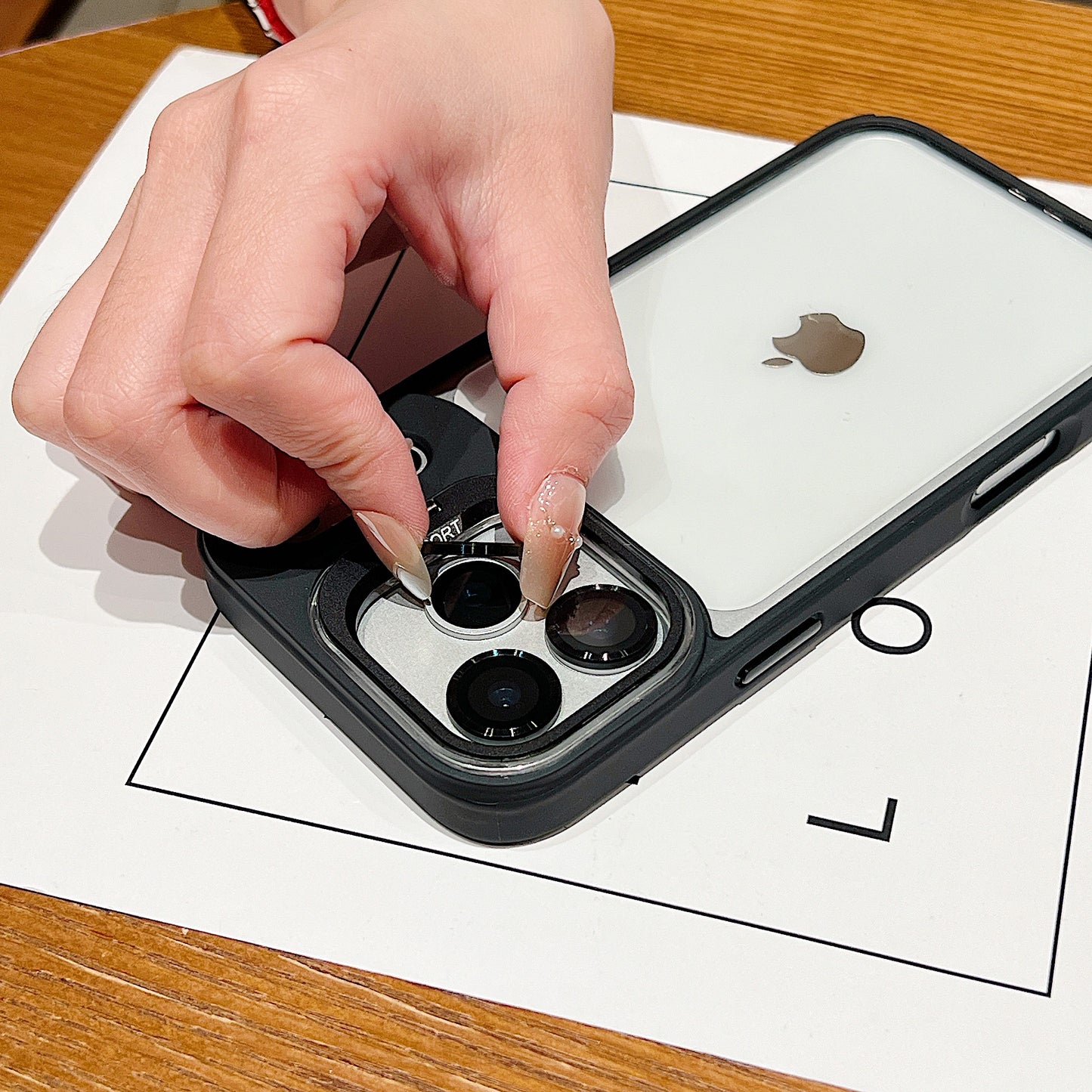 LuxuryKase Clear Case | Metal Lens Protector & 180° Rotating Bracket | Shockproof Transparent Hard Back Cover with Soft TPU Frame For iPhone & Samsung