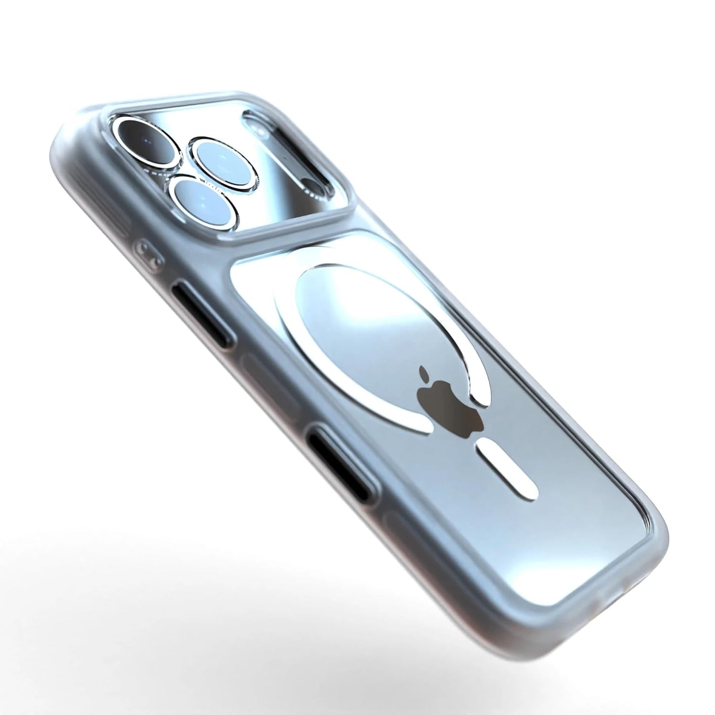 LuxuryKase Ultra-Hybrid MagSafe Clear Case | Crystal Transparent Back | Soft TPU Bumper & Hard PC Back | 360° Slim Shockproof Protection | Metallic Finish Buttons For iPhone 17 & 17 Pro Series