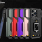LuxuryKase LK177 Camera Slide Protection Card Holder Heavy Protective Ring Magnetic Kickstand Armor Case Cover For iPhone