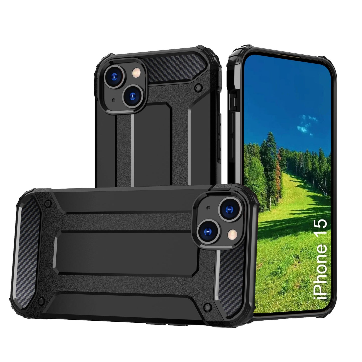 LuxuryKase Rugged TPU+PC Armor Case | Impact-Resistant Design | Anti-Drop Protection | Raised Edges & Precise Cutouts | Heavy Duty Protective Cover