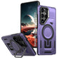 LuxuryKase Rugged Shockproof Magnetic Case with Kickstand | Dual Layer TPU+PC Protection | Mag-Safe Compatible | Camera Guard | Extreme Drop Resistance For Samsung Series