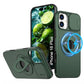 LuxuryKase Mag-Safe Shockproof Rugged Back Case with Finger Ring Kickstand & Sliding Camera Cover | Military Drop Protection | Wireless Charging Support For iPhone Series