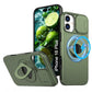 LuxuryKase Mag-Safe Shockproof Rugged Back Case with Finger Ring Kickstand & Sliding Camera Cover | Military Drop Protection | Wireless Charging Support For iPhone Series