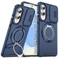 LuxuryKase Shockproof Magnetic Case with Slide Camera Cover | 360° Rotating Ring Kickstand | Mag-Safe Compatible | Rugged Armor Protection For Samsung Series