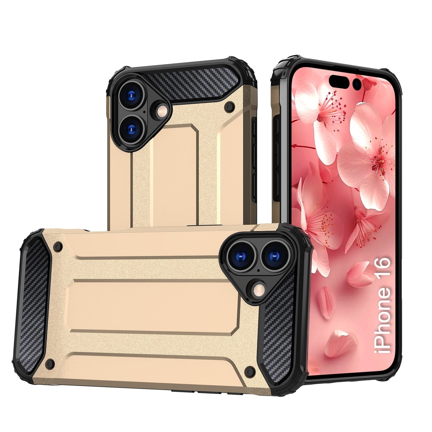 LuxuryKase Rugged TPU+PC Armor Case | Impact-Resistant Design | Anti-Drop Protection | Raised Edges & Precise Cutouts | Heavy Duty Protective Cover
