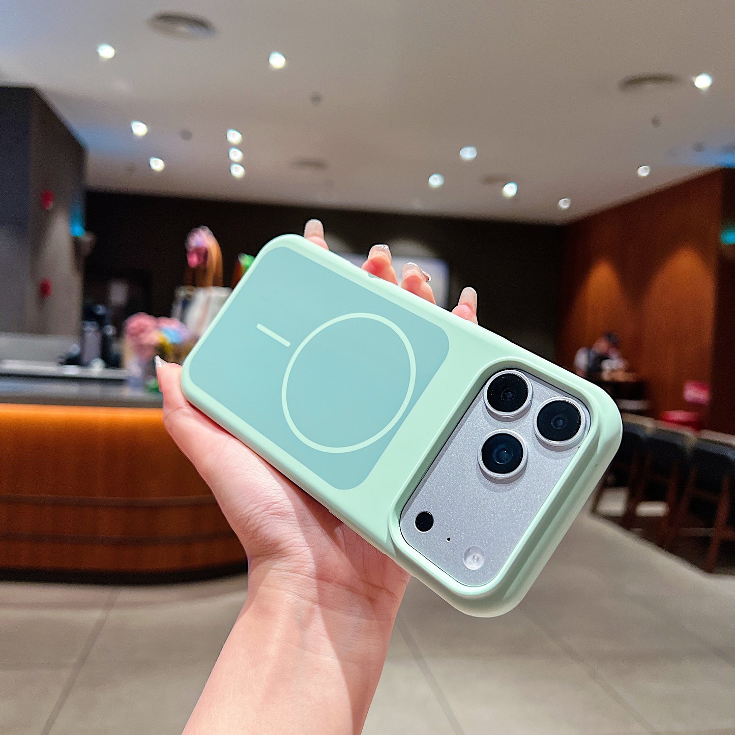 LuxuryKase Liquid Silicone Case | Dual Tone Colour Matte Finish | MagSafe Compatible | Microfiber Lining Inside | ShockProof & Raised Camera Protection For iPhone