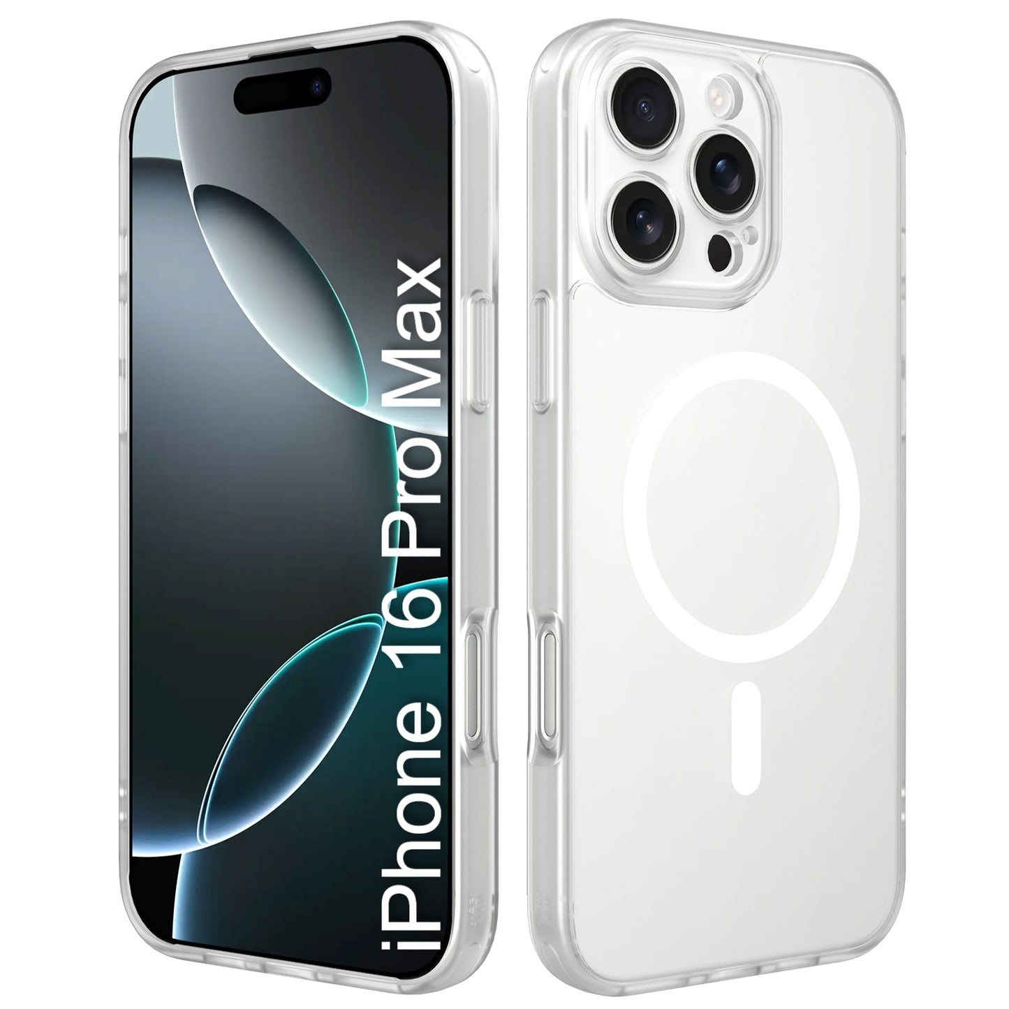 LuxuryKase Hybrid Shockproof Translucent Case | Matte Frosted Hard Back with Soft Edges | Full Camera Protection Bumper | Compatible with MagSafe | TPU & PC For iPhone & Samsung Series