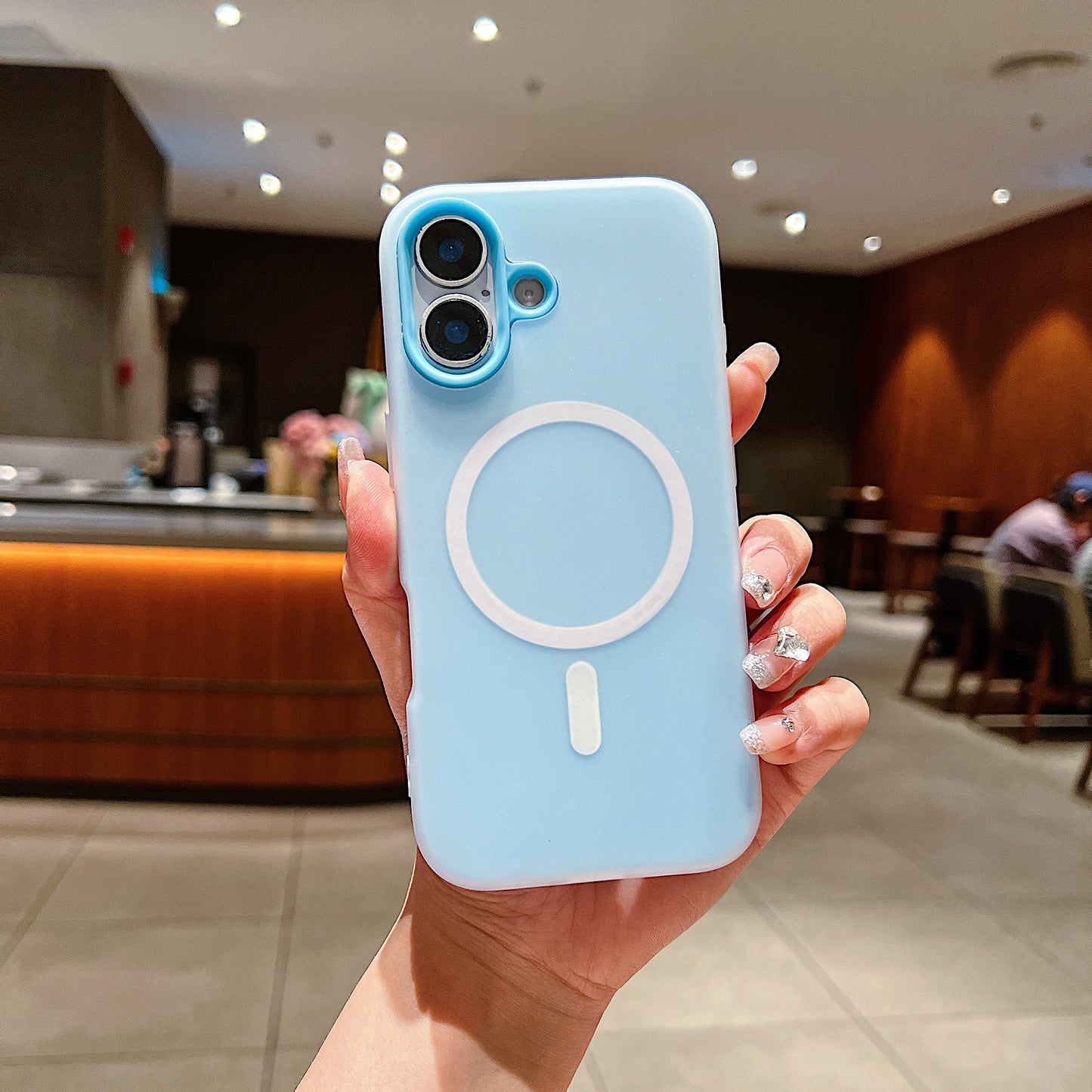 LuxuryKase Magnetic Silicone Candy Case | Mag-Safe Compatible | Slim Protective Case | Lightweight & Flexible | Wireless Charging | Soft Matte Finish For iPhone