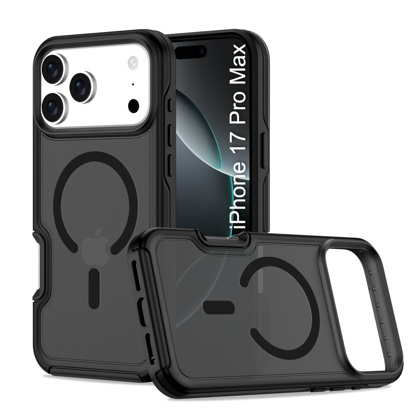 LuxuryKase Shockproof Transparent Matte Back Cover | Mag-Safe Compatible | Camera Protection | Soft TPU Edge | Anti-Yellowing For iPhone 16 & 17 Series