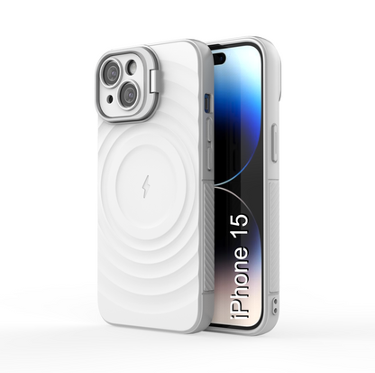 LuxuryKase Shockproof Case with Ripple Pattern | Inner Velvet Fabric Lining | Protective Cover & Wireless Charging Case for iPhone & Samsung Series