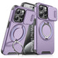 LuxuryKase Shockproof Magnetic Case with Slide Camera Cover | 360° Rotating Ring Kickstand | Mag-Safe Compatible | Rugged Armor Protection For iPhone Series