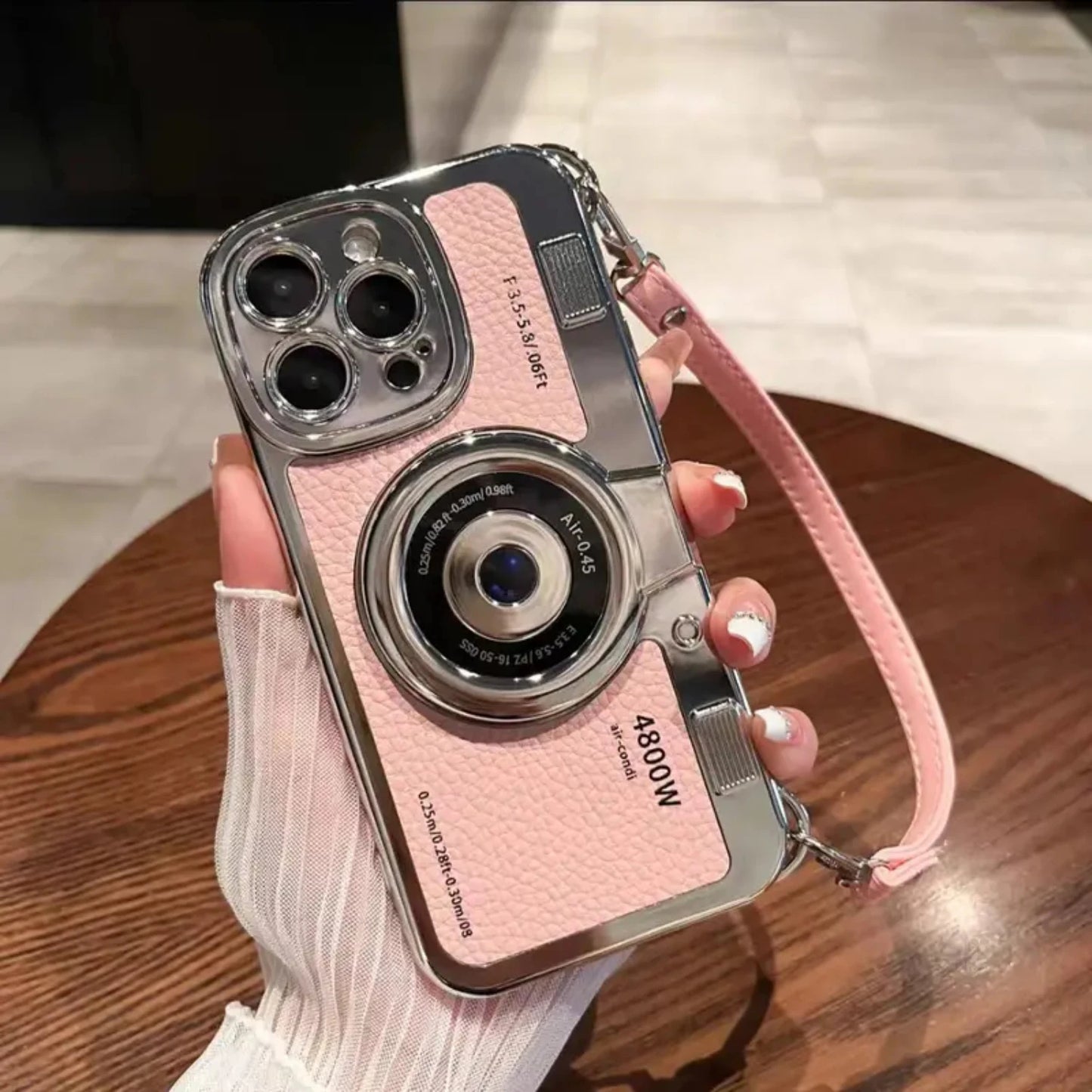 LuxuryKase LK106 3D Japan Korean Leather Pattern Protective Case With Hand Strap Case Cover for iPhone Series