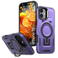 LuxuryKase Rugged Shockproof Magnetic Case with Kickstand | Dual Layer TPU+PC Protection | Mag-Safe Compatible | Camera Guard | Extreme Drop Resistance For iPhone Series