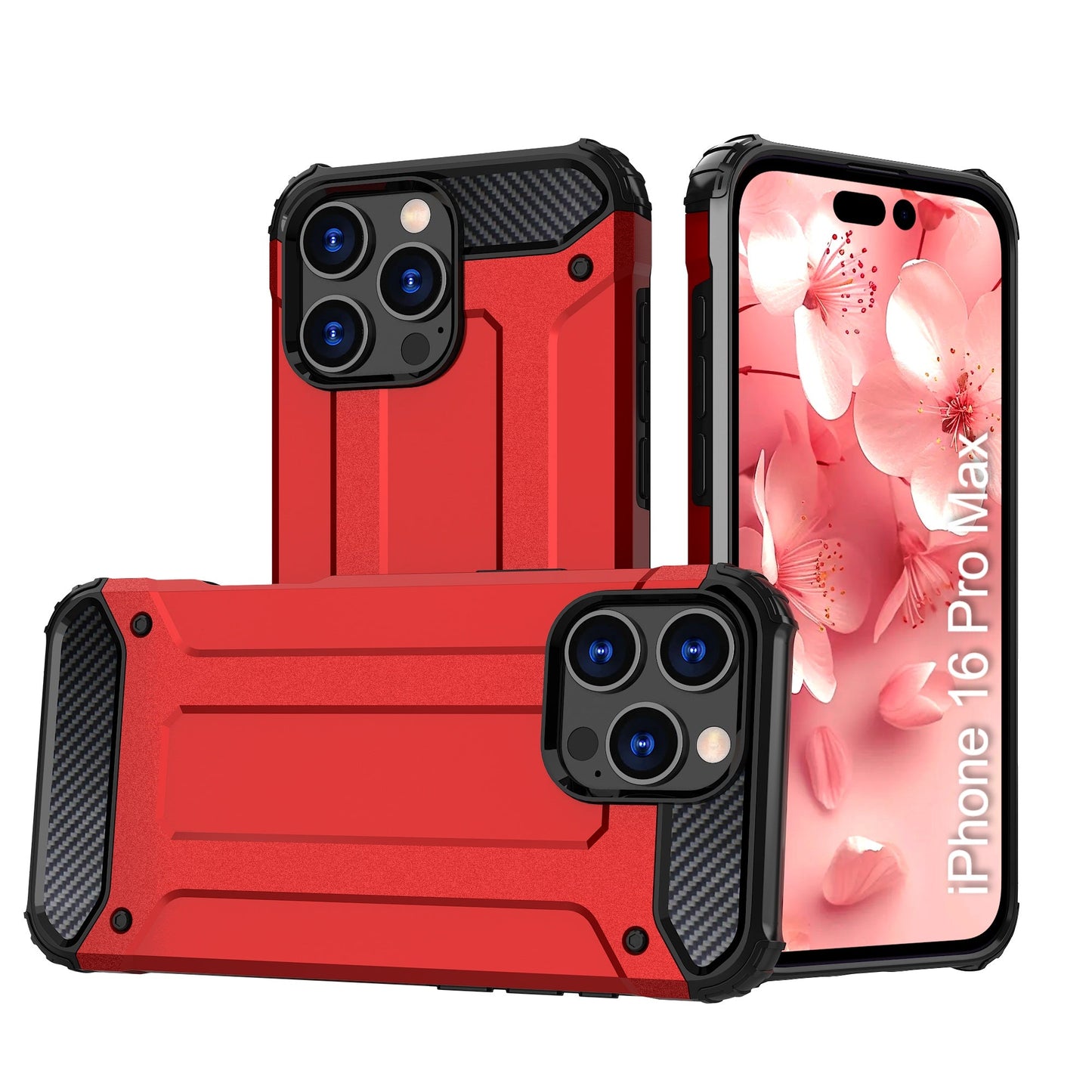 LuxuryKase Rugged TPU+PC Armor Case | Impact-Resistant Design | Anti-Drop Protection | Raised Edges & Precise Cutouts | Heavy Duty Protective Cover