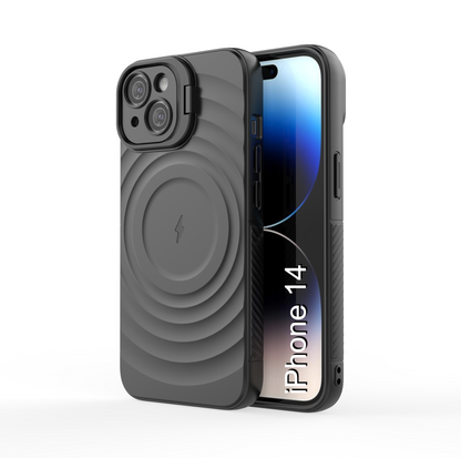 LuxuryKase Shockproof Case with Ripple Pattern | Inner Velvet Fabric Lining | Protective Cover & Wireless Charging Case for iPhone & Samsung Series