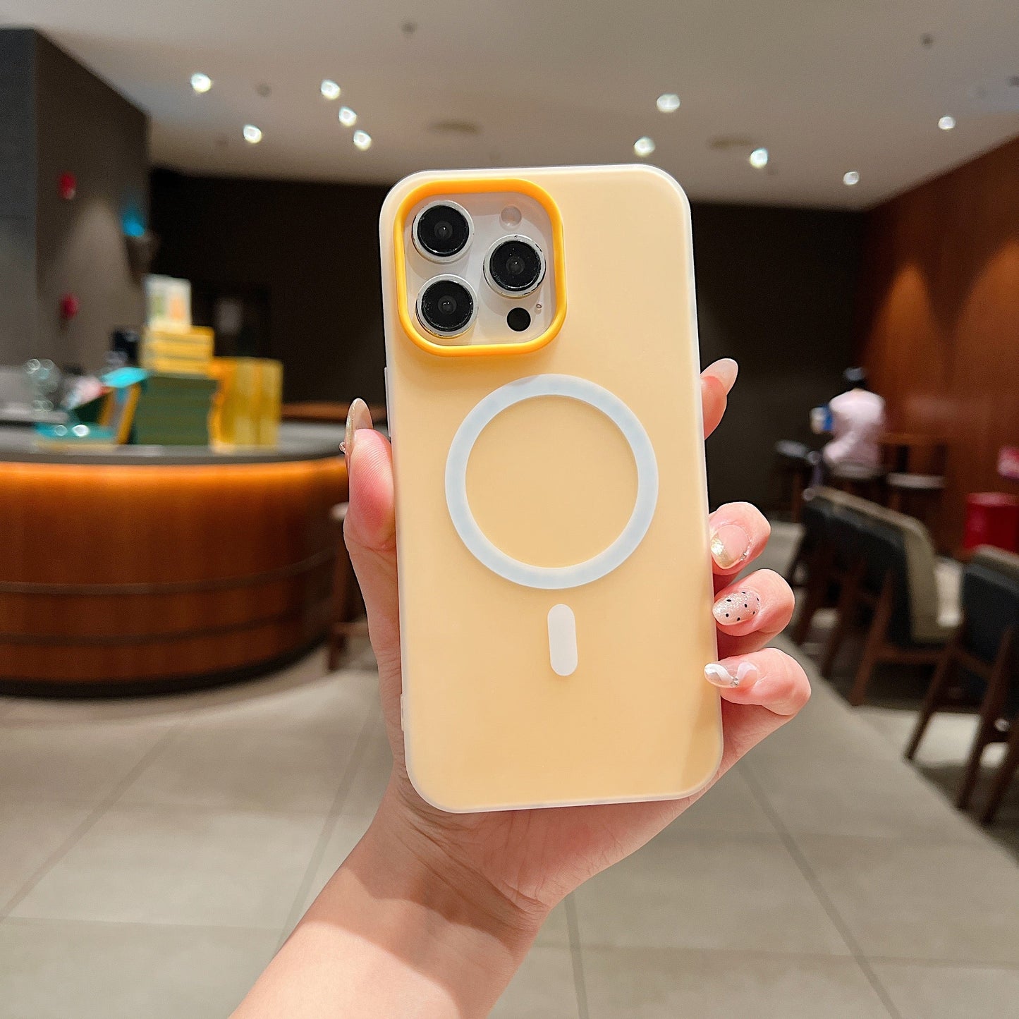 LuxuryKase Magnetic Silicone Candy Case | Mag-Safe Compatible | Slim Protective Case | Lightweight & Flexible | Wireless Charging | Soft Matte Finish For iPhone