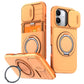 LuxuryKase Magnetic Card Holder Back Cover | Slide Camera Cover Protection | 360° Rotating & 120° Adjustable Kickstand | Shockproof Hard PC Back + Soft TPU Bumper For iPhone & Samsung Series