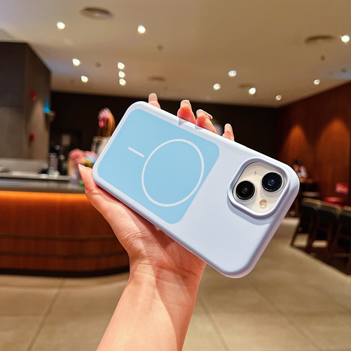 LuxuryKase Liquid Silicone Case | Dual Tone Colour Matte Finish | MagSafe Compatible | Microfiber Lining Inside | ShockProof & Raised Camera Protection For iPhone