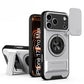 LuxuryKase Magnetic Armour Case | MagSafe Compatible | Sliding Camera Cover | 360° Finger Ring Holder | Built-In Bracket Stand | Hard PC Back & Soft TPU Bumper For iPhone & Samsung Series
