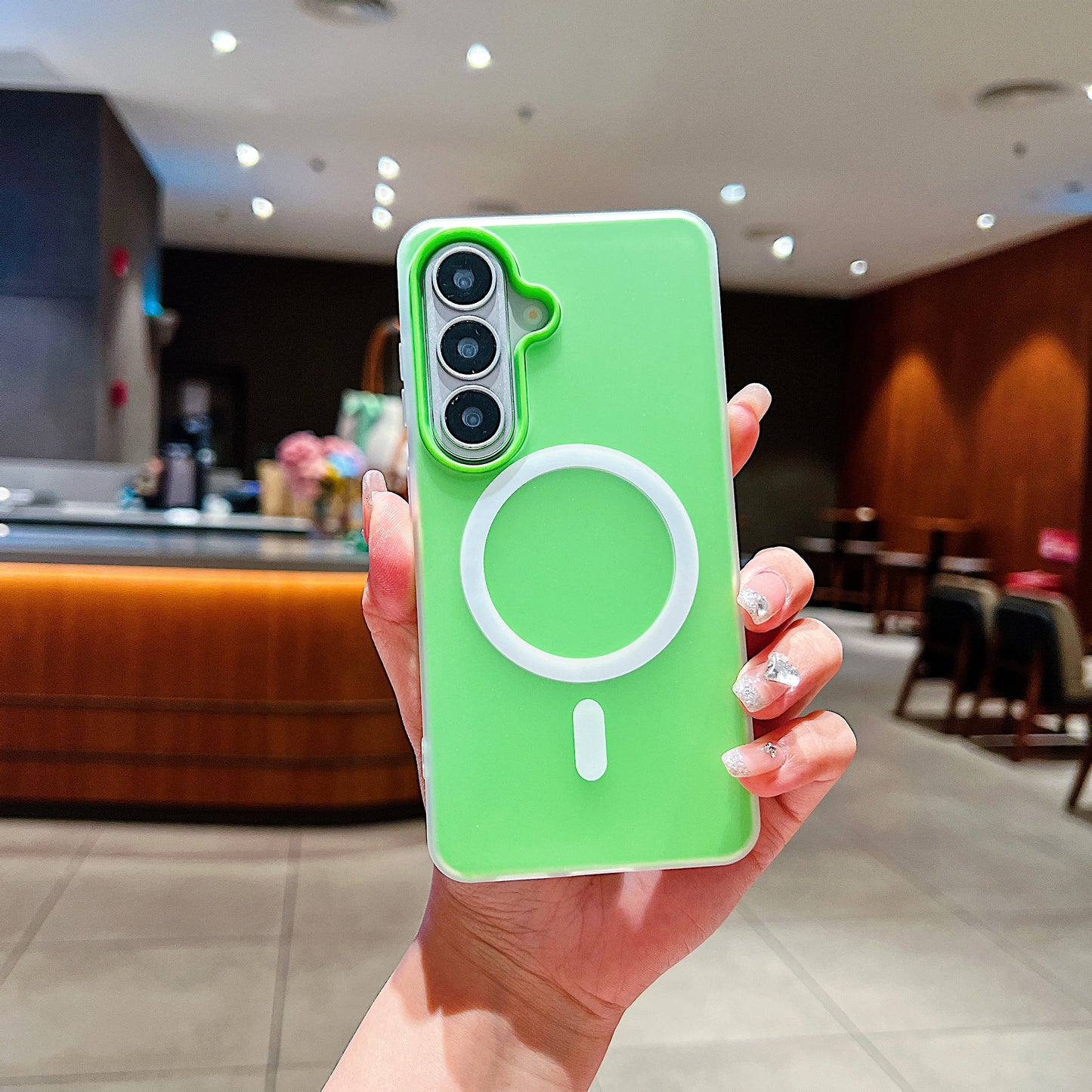 LuxuryKase Magnetic Silicone Candy Case | Mag-Safe Compatible | Slim Protective Case | Lightweight & Flexible | Wireless Charging | Soft Matte Finish For iPhone