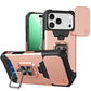 LuxuryKase Shockproof Armor Case | Slide Camera Cover | Hidden Card Slot | Rotating Ring Kickstand | Magnetic Car Mount Support | Military Grade Protection For iPhone & Samsung