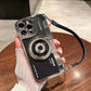 LuxuryKase LK106 3D Japan Korean Leather Pattern Protective Case With Hand Strap Case Cover for iPhone Series
