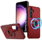 LuxuryKase Shockproof Rugged Back Cover | Heavy Duty Armor Case with MagSafe Compatible 360° Ring Holder | Finger Ring Kickstand | Drop Protection For Samsung Series
