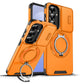 LuxuryKase Shockproof Case with Slide Camera Cover | 360° Rotating Ring Kickstand | Rugged Armour Protection For Samsung Series