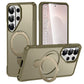 LuxuryKase Shockproof Back Cover with 90° Rotating Ring Kickstand | Mag-Safe Compatible | Rugged Armor Protection Case For iPhone & Samsung Series