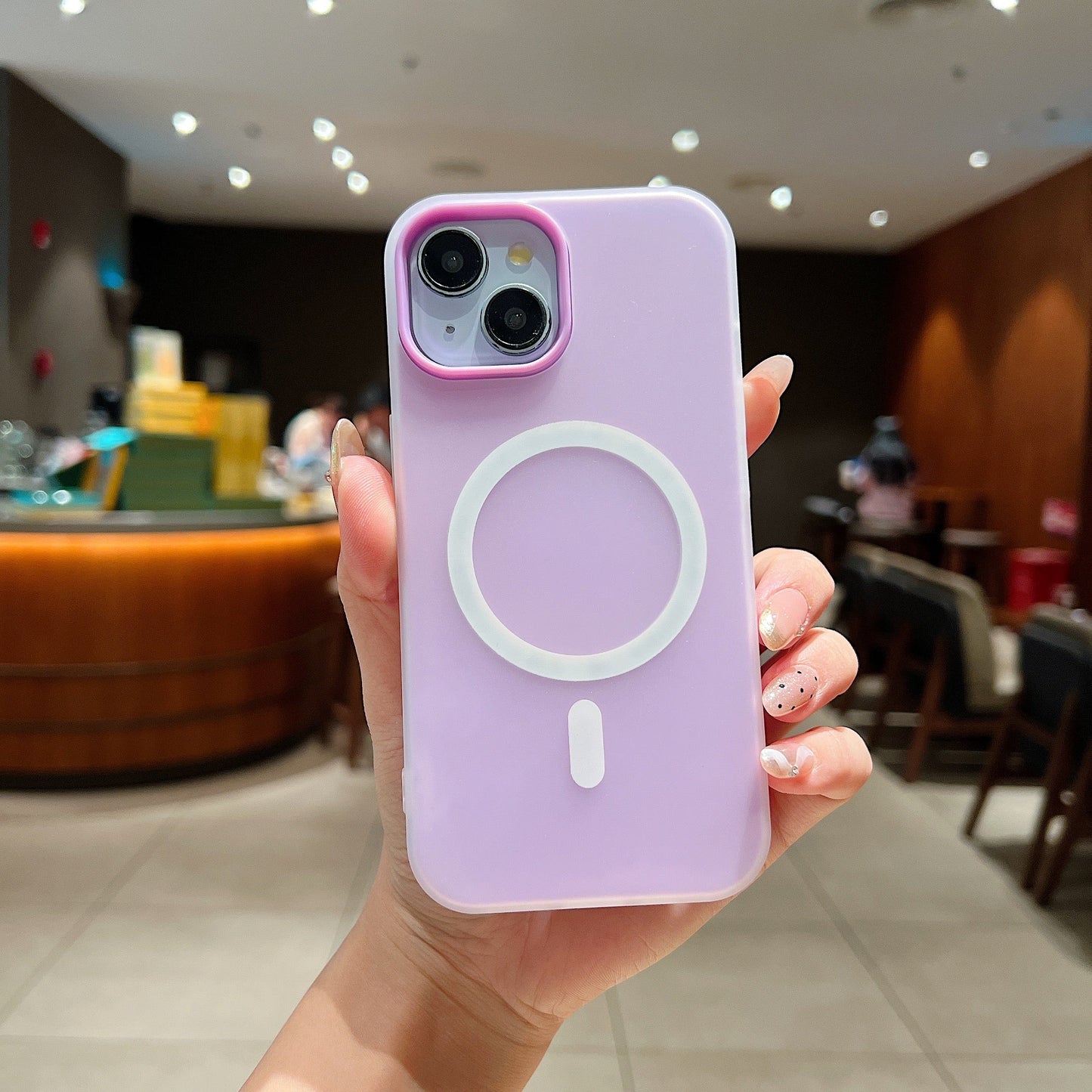 LuxuryKase Magnetic Silicone Candy Case | Mag-Safe Compatible | Slim Protective Case | Lightweight & Flexible | Wireless Charging | Soft Matte Finish For iPhone