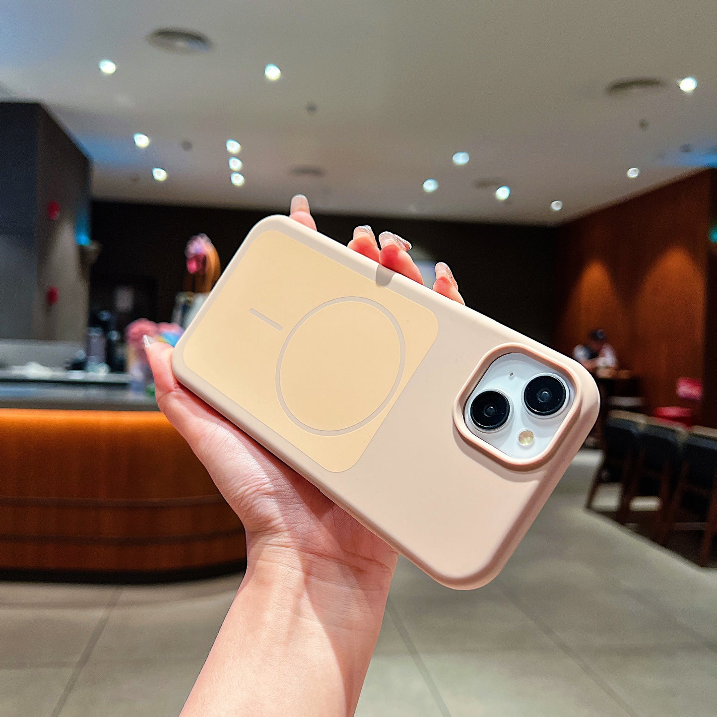 LuxuryKase Liquid Silicone Case | Dual Tone Colour Matte Finish | MagSafe Compatible | Microfiber Lining Inside | ShockProof & Raised Camera Protection For iPhone