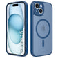 LuxuryKase Hybrid Shockproof Translucent Case | Matte Frosted Hard Back with Soft Edges | Full Camera Protection Bumper | Compatible with MagSafe | TPU & PC For iPhone & Samsung Series