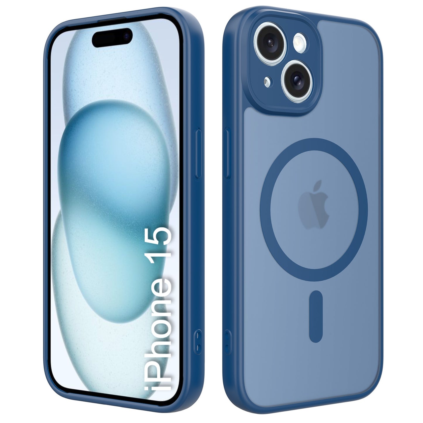 LuxuryKase Hybrid Shockproof Translucent Case | Matte Frosted Hard Back with Soft Edges | Full Camera Protection Bumper | Compatible with MagSafe | TPU & PC For iPhone & Samsung Series