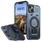 LuxuryKase Rugged Shockproof Magnetic Case with Kickstand | Dual Layer TPU+PC Protection | Mag-Safe Compatible | Camera Guard | Extreme Drop Resistance For iPhone Series