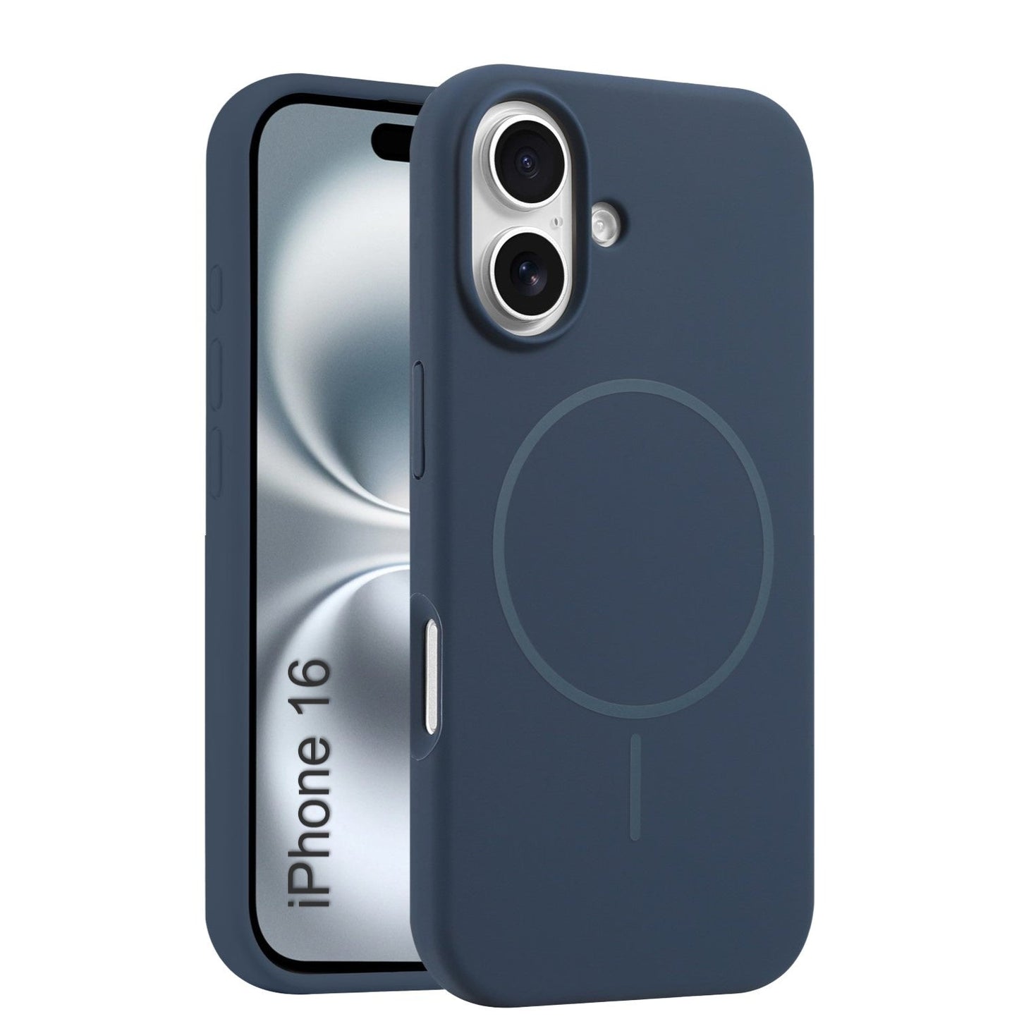 LuxuryKase Silicone Magnetic Case with Soft Microfiber Lining | Mag-Safe Support | Shockproof Protective Cover | Precise Cutouts | Slim Fit Design For iPhone 16 & 16 Plus