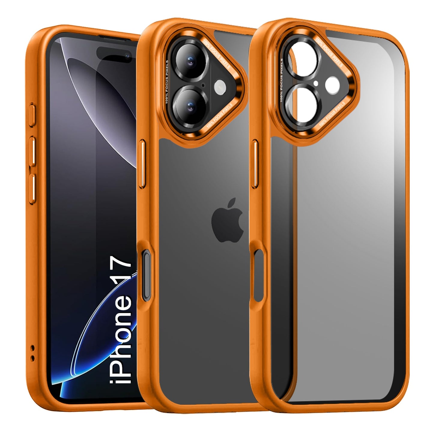LuxuryKase Shockproof Transparent Back Cover Case | Anti-Scratch Hard PC Back | Soft TPU Bumper | Camera Protection | Slim Fit Design Case For iPhone